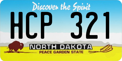 ND license plate HCP321