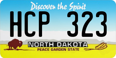 ND license plate HCP323