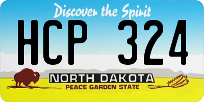 ND license plate HCP324