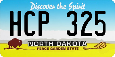 ND license plate HCP325