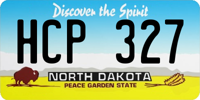 ND license plate HCP327