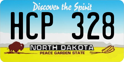 ND license plate HCP328