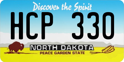 ND license plate HCP330