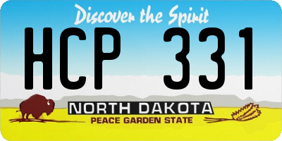 ND license plate HCP331