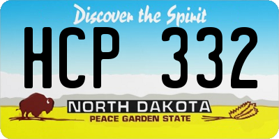 ND license plate HCP332