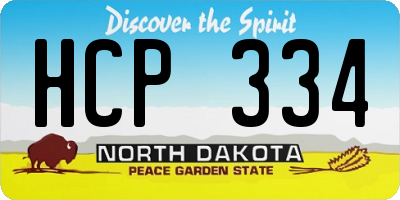 ND license plate HCP334