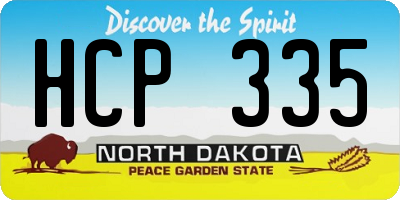 ND license plate HCP335