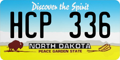 ND license plate HCP336