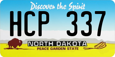 ND license plate HCP337