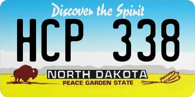 ND license plate HCP338