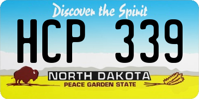 ND license plate HCP339