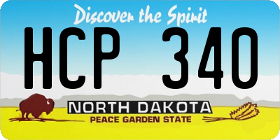 ND license plate HCP340