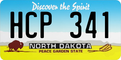 ND license plate HCP341