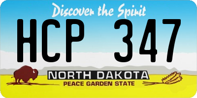 ND license plate HCP347