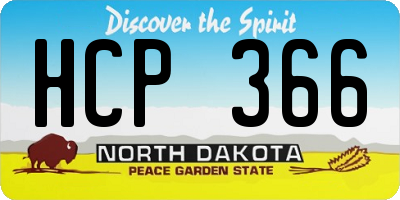 ND license plate HCP366