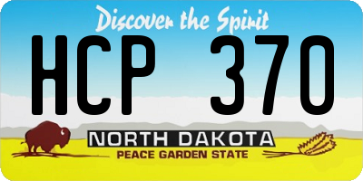 ND license plate HCP370