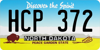 ND license plate HCP372