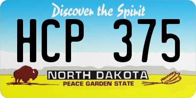 ND license plate HCP375