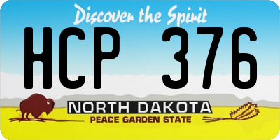 ND license plate HCP376