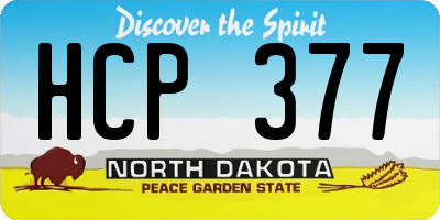 ND license plate HCP377