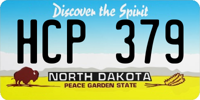 ND license plate HCP379