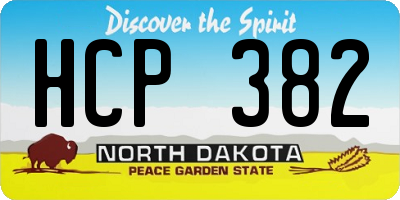 ND license plate HCP382