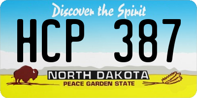 ND license plate HCP387