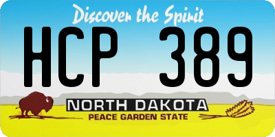 ND license plate HCP389