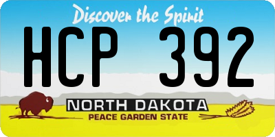 ND license plate HCP392