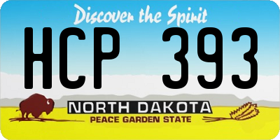 ND license plate HCP393