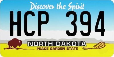 ND license plate HCP394