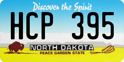 ND license plate HCP395