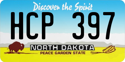 ND license plate HCP397