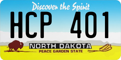 ND license plate HCP401