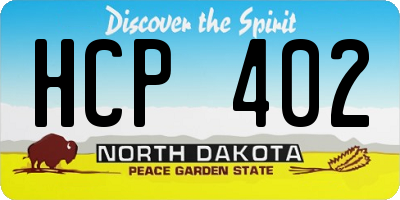 ND license plate HCP402