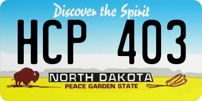 ND license plate HCP403