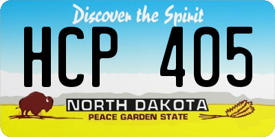 ND license plate HCP405