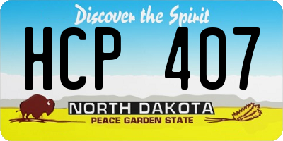 ND license plate HCP407