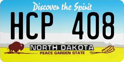 ND license plate HCP408