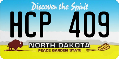 ND license plate HCP409