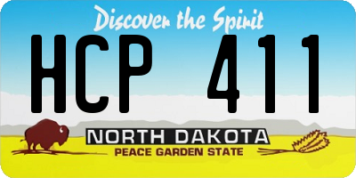 ND license plate HCP411