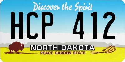 ND license plate HCP412