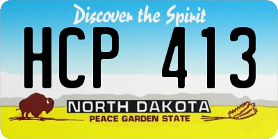 ND license plate HCP413