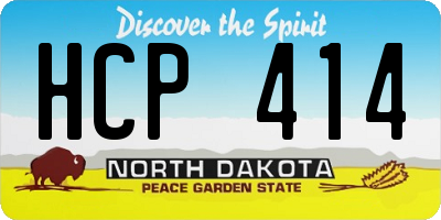 ND license plate HCP414