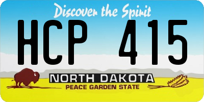 ND license plate HCP415