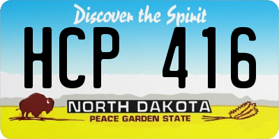 ND license plate HCP416