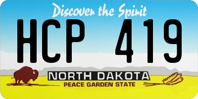 ND license plate HCP419