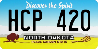 ND license plate HCP420