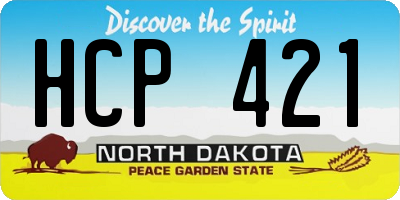 ND license plate HCP421