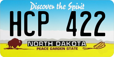 ND license plate HCP422